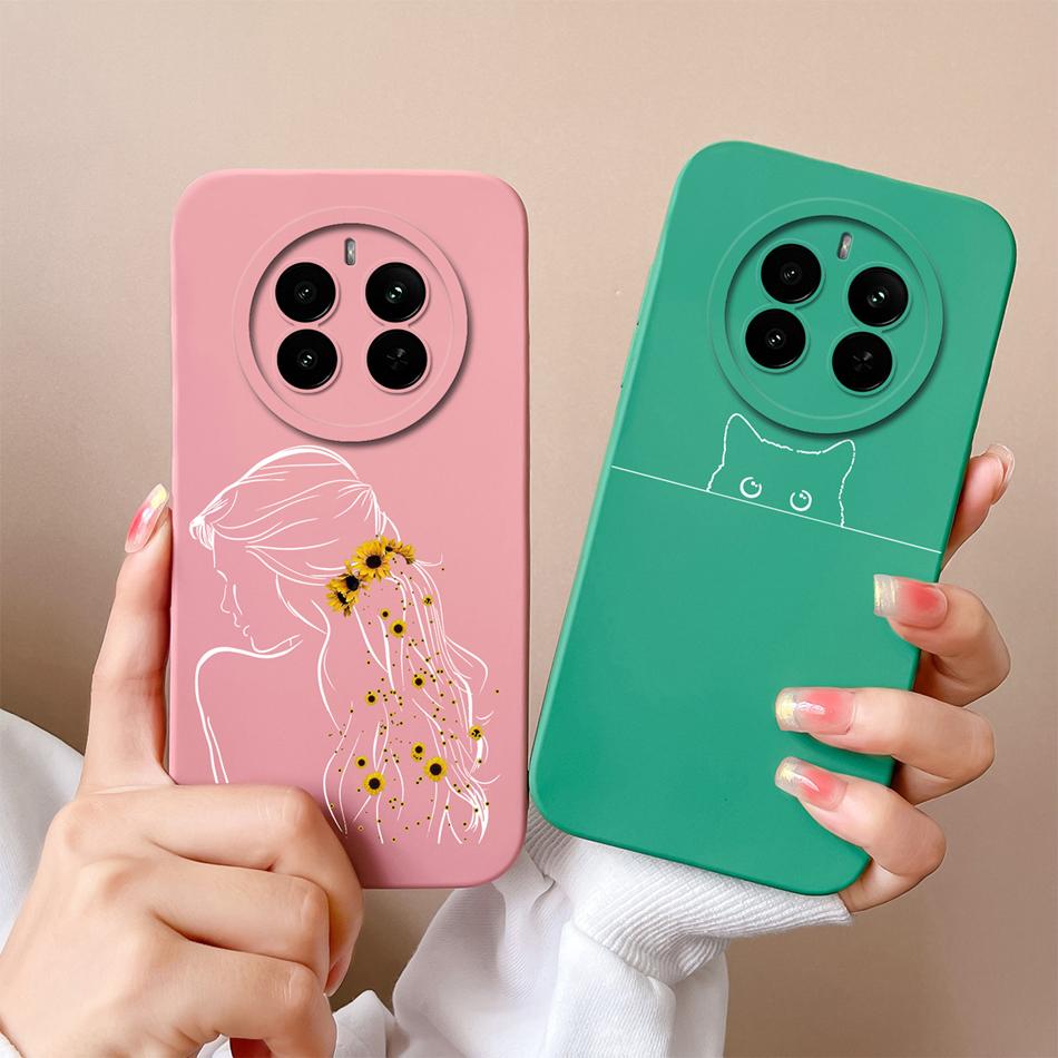 Love Heart Case For Realme 12 Pro Plus 12 Lite Back Cover For Realme12 4G Funda Liquid Silicone Camera Protection Phone Housing