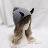 1PC Warm Stretchy Devil Playful Hat Cold-Resistant Beanie Winter-Ready Knitted Trendy Horn Soft-Knitted