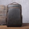 Retro Casual Crazy Horse Leather Double Shoulder Backpack, Genuine First Layer Cowhide for Men.