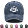 PROUD FATHER" Beard Print Adjustable Baseball Hat, Father's Day Man's Cap Cozy Curved Brim Headwear Inelastic Snapback Baseball Cap