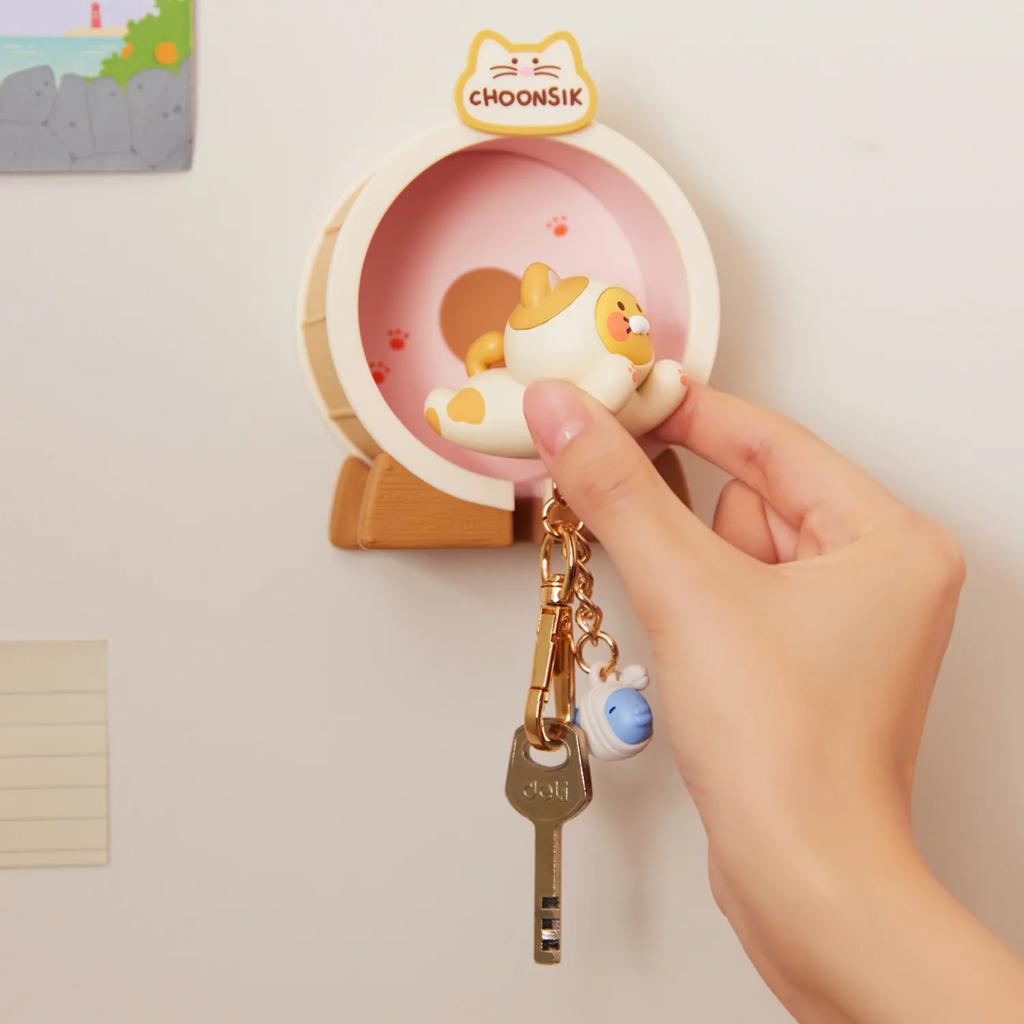 CHOONSIK Magnetic Key Holder – Cute Cat Smart Key Stand for Car & Home (Up to 1kg Load)