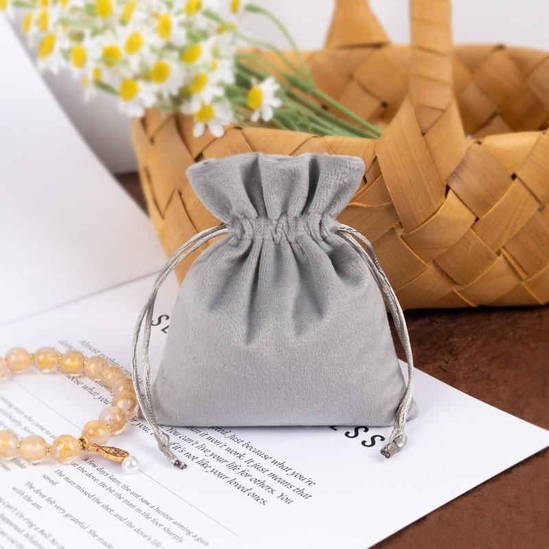 Velvet Jewelry Pouch Drawstring Gift Bag Earrings Rings Necklaces Small Accessories Storage