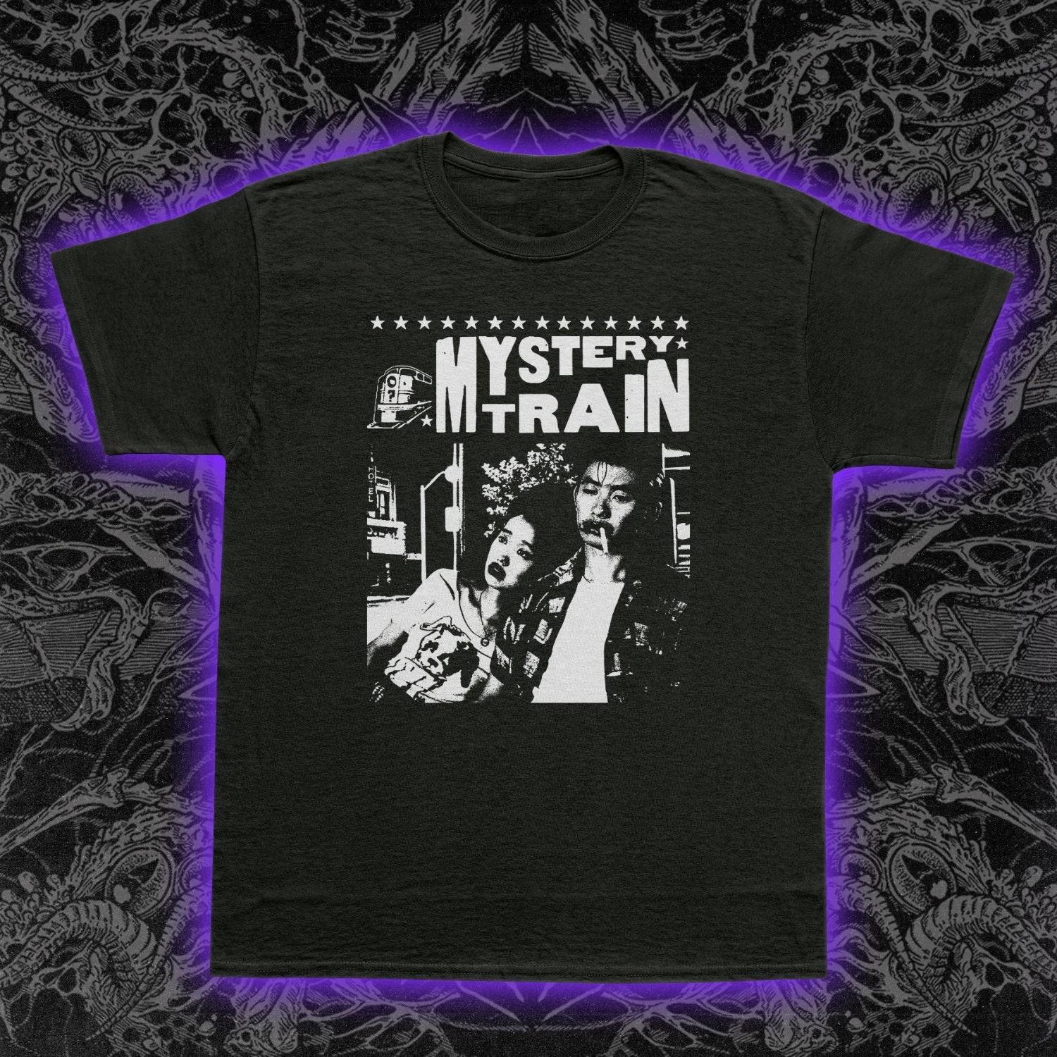 Mystery Train T-shirt featuring the design of Jim Jarmusch from the 1989 cult independent film suitable for couples all seasons M