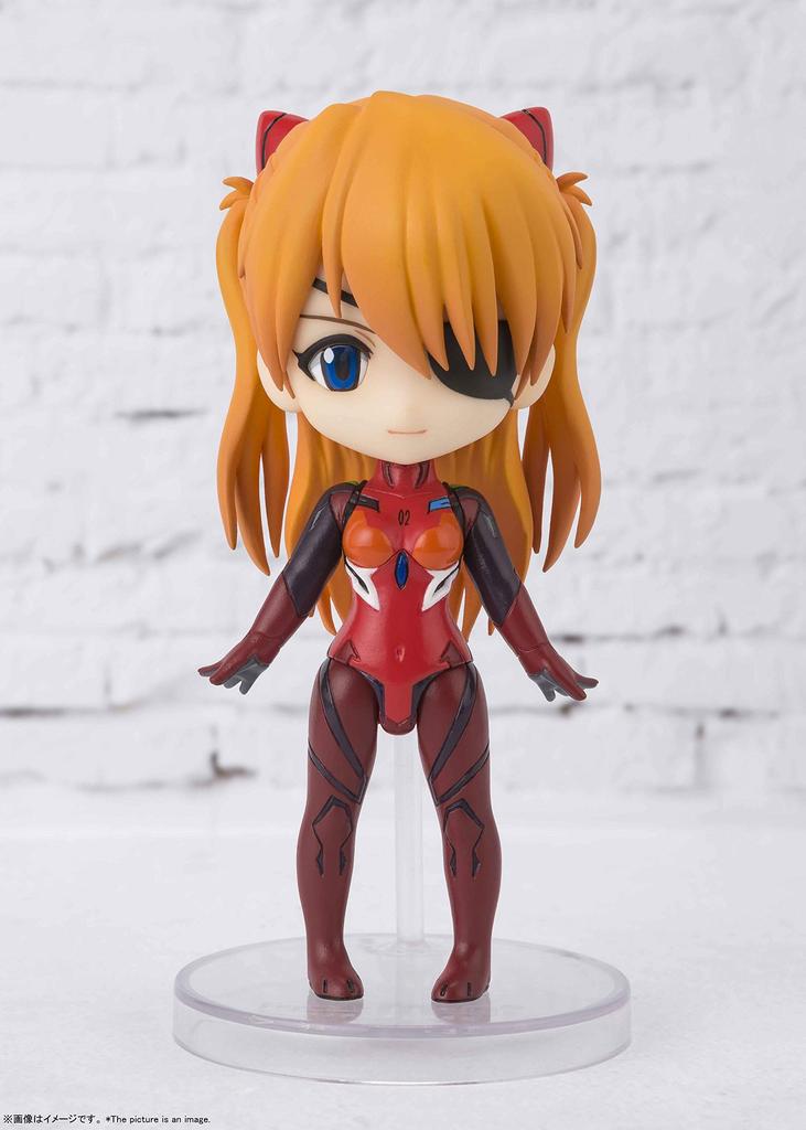 TAMASHII NATIONS Figuarts Mini Evangelion Shikinami Asuka Langley Approximately 90mm Painted Movable Figure PVC&ABS