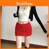 Nachtclub Mode Damen Minirock Mit 3D Blumenmuster Und Stretchstoff Für Freizeitkleidung