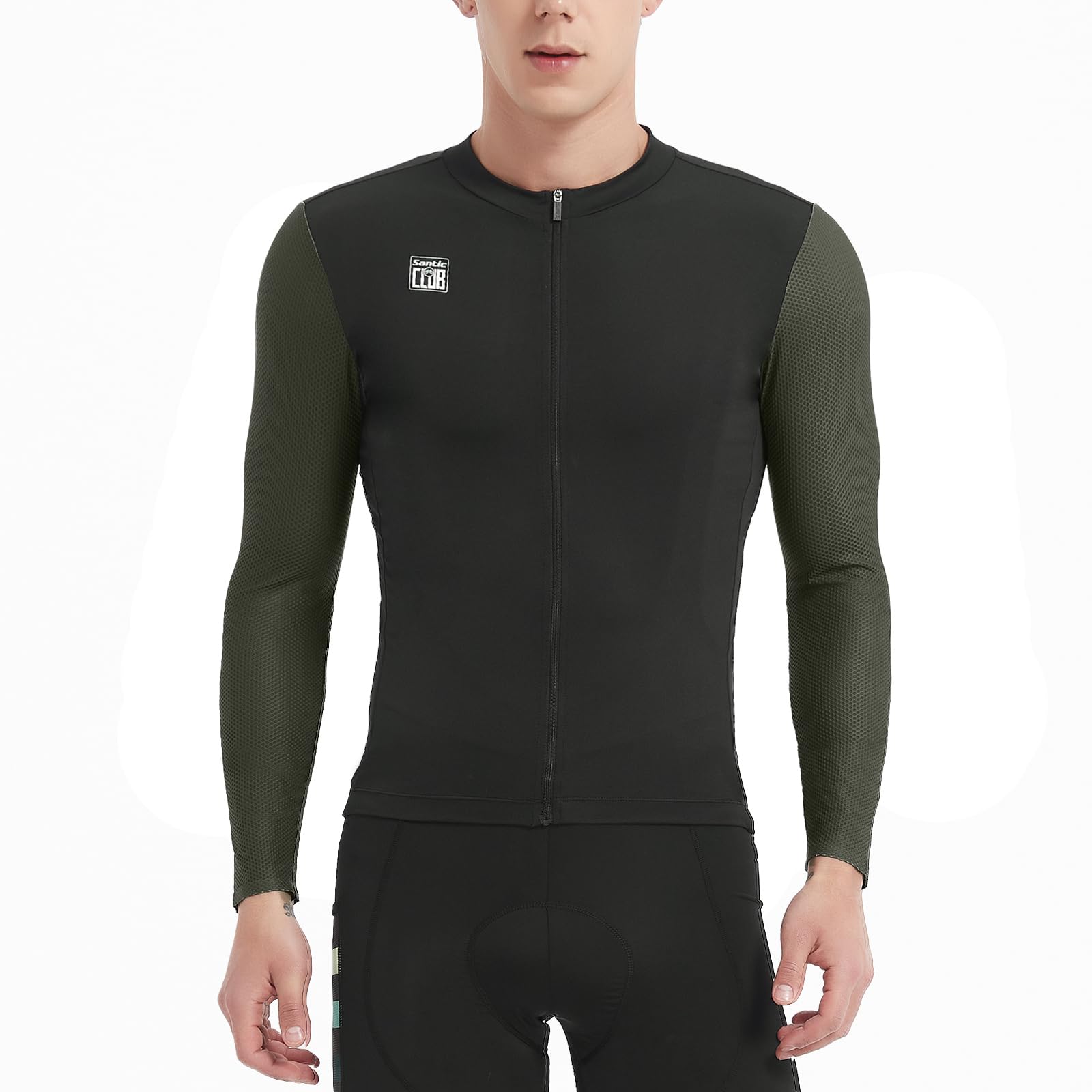

Santic Men s Long Sleeve Cycling Jersey, Spring/Autumn, Moisture-Wicking, Quick-Drying, UV Protection, Cycling Wear