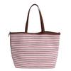 New niche large-capacity striped tote bag, premium lazy fashion commuter versatile canvas bag