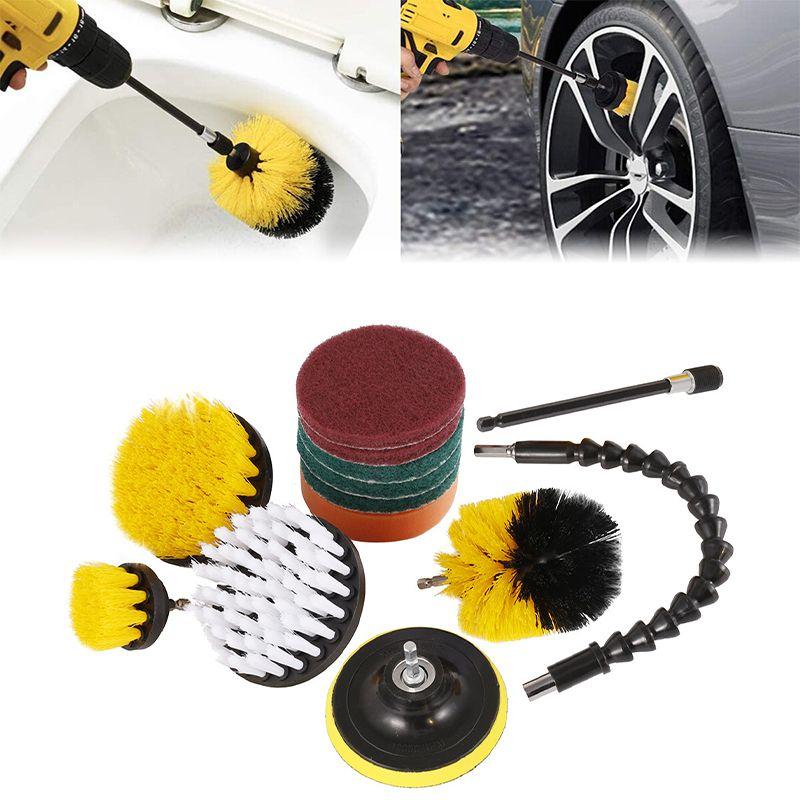 Scrubber Power 13pcs Brush Electric Drill Brush Scrub Pads Grout Drills Power