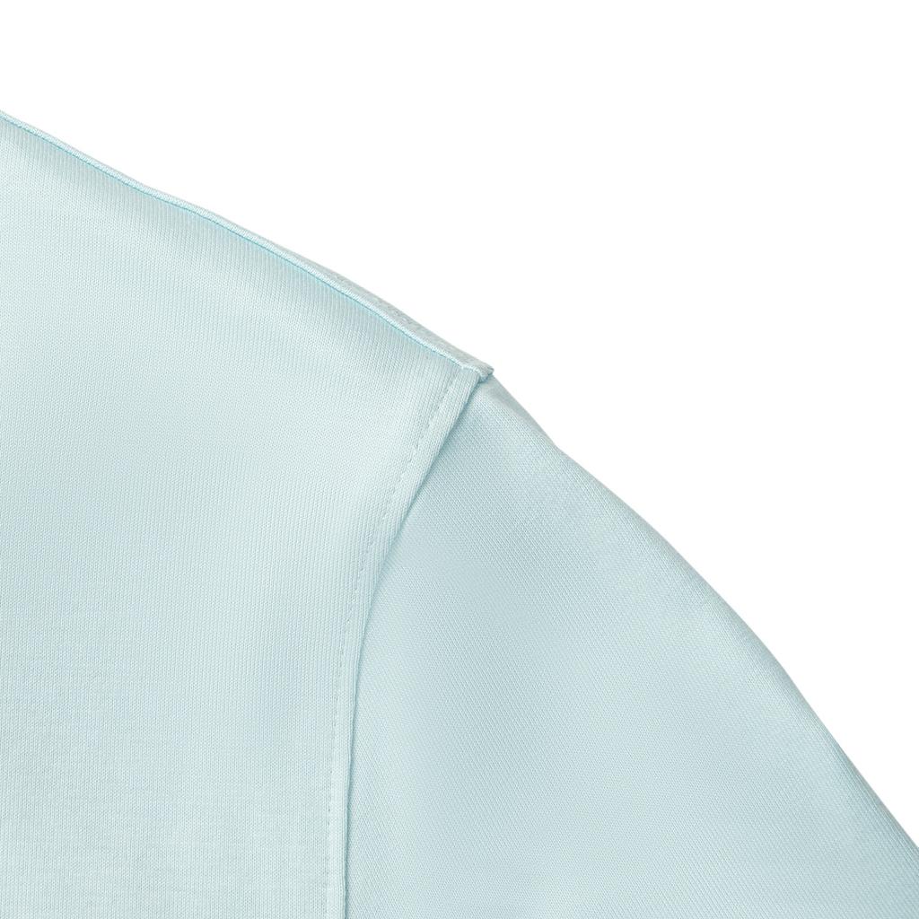 Li Ning Sports Lifestyle Series Solid Color Breathable Versatile Short Sleeve T-Shirt Women T-Shirt Light-Sky-Blue AHSV184-2