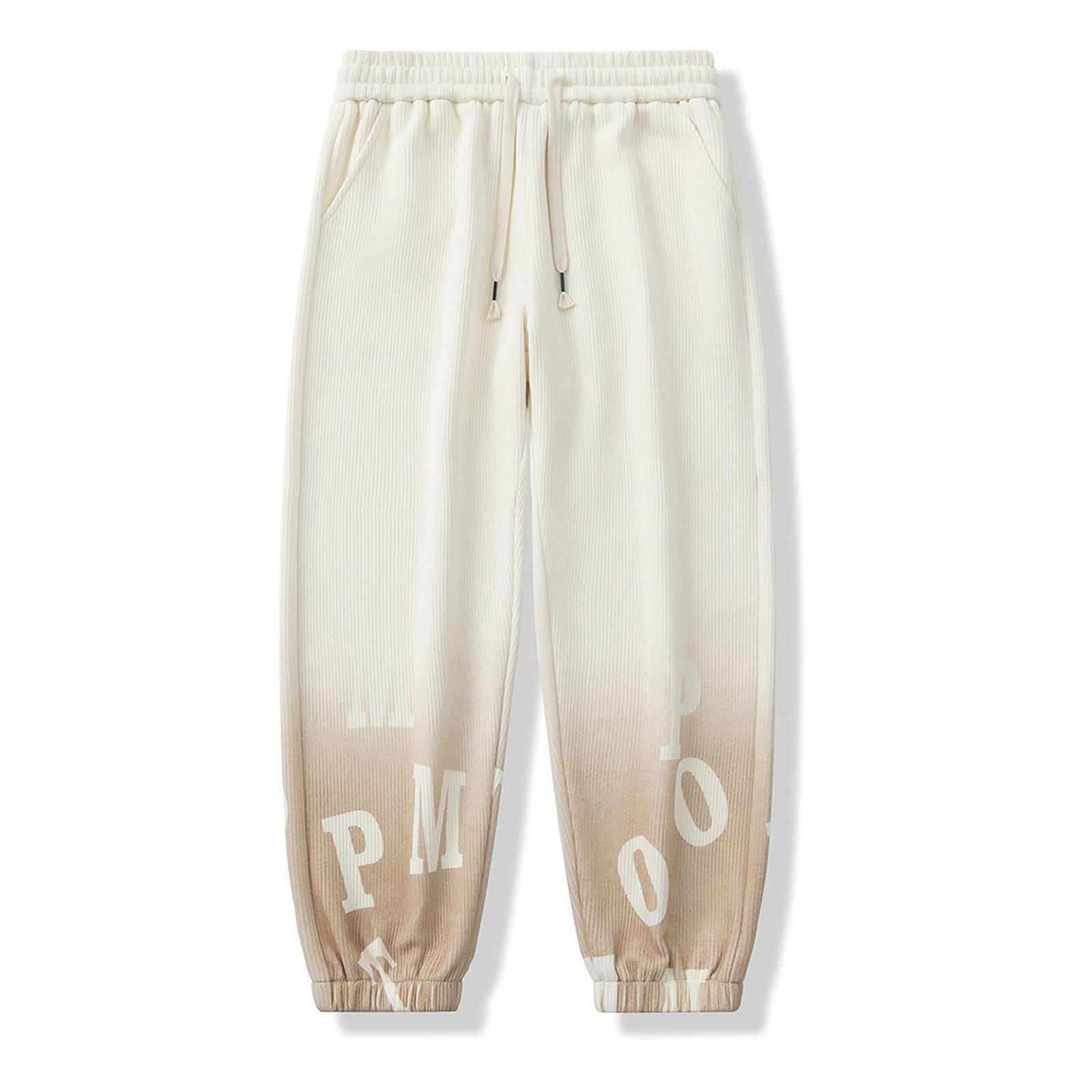 

Мужские повседневные однотонные прямые удобные брюки со шнурком XL хаки