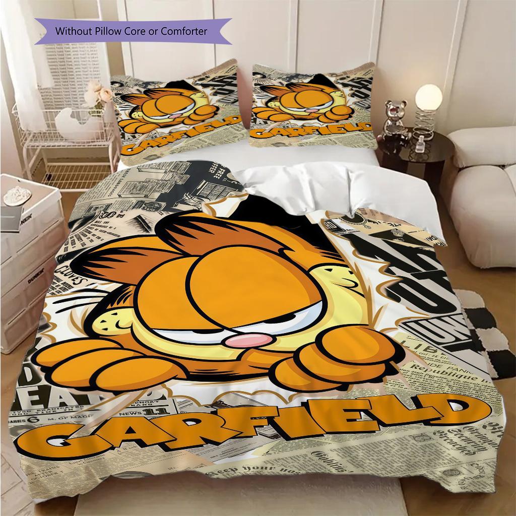 Garfield Comic Book Set Bedding 1 Duvet Cover 2 Pillowcase Without Core Bedding Set Christmas Birthday Gift Duvet Cover And Pillowcase Bedding