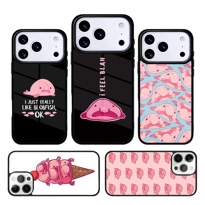 Cartoon Blobfish Phone Case Cover for IPhone 11 12 13 14 15 16e 17 Pro Max Coque for IPhone 17 Air