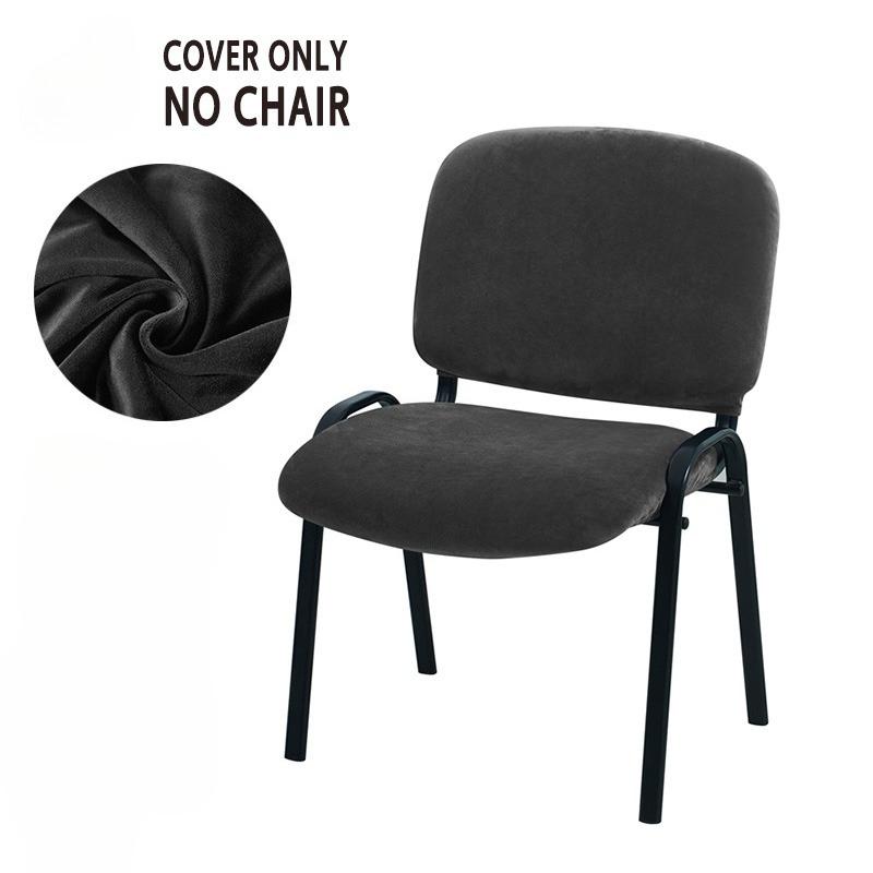 1 Seater Nordic Style Velvet Chair Cover Short Back Split Dining Chair Back Seat Covers Dust-proof Protective Case for Home