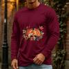 Men's Casual Long Sleeve Neck T-Shirt for Halloween