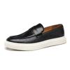 Fashion Men's Casual Shoes Embossed Leather Men Fashion British Style Penny Loafers Mens Slip-on Thick Sole Outdoor Flats