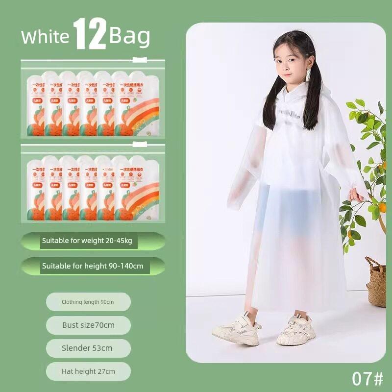 Children's Disposable Raincoat Card Portable Baby Adult Rain Poncho Thickened for Primary School Students for School Outdoor Travel Universal