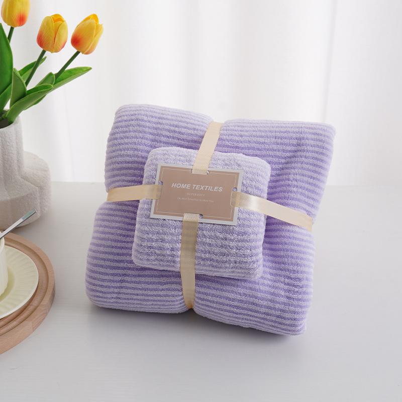 Coral Velvet Towel Bath Towel Set Thickened Absorbent Towel Cover Product Face Wash Towel