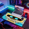 Custom Name Personalized Cosmic Bot Crew Pattern Mousepad, Laptop PC Desk Mat, Decorative Desk Mat for Home Keyboard Pad Gift