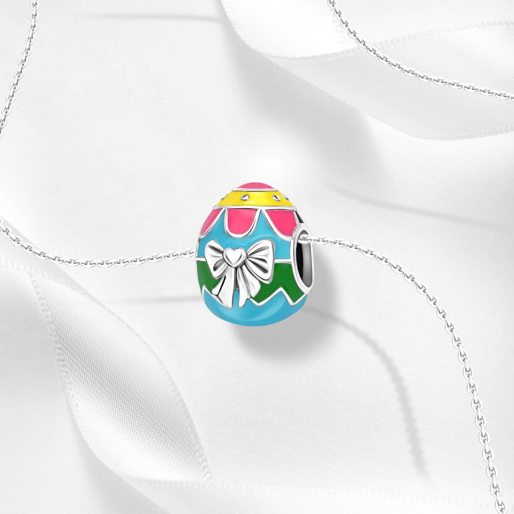 Pendant Charm Bead Copper Bowknot Colored Egg Beads Fit Original Bracelet For Jewelry Making Valentine'S Day Gift