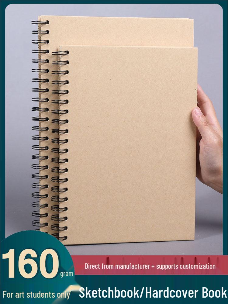 A4 Hardcover Spiralgebunden Verdicktes Skizzenbuch - Zeichenbuch für Kunststudenten mit losen Blättern 8K für die Grundschule.