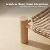 Comfortable Pet Bed with Wooden Legs | Breathable Woven Surface, Detachable Washable Design,