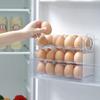 Egg Holder 3 Tier Keep Freshness Plastic Flip Egg Container for Kitchen Refrigerator