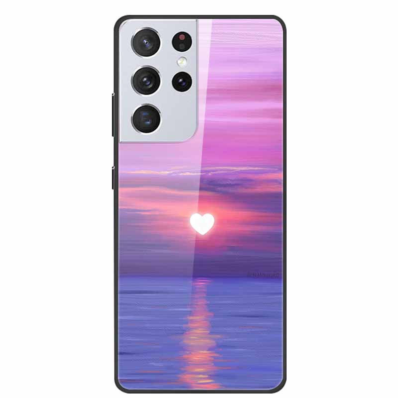 For Samsung Galaxy S25 Ultra Tempered Glass Case Back Cover Hard Phone Cases for SamsungS25 ULTRA 5G SM-S938B Protective Capa