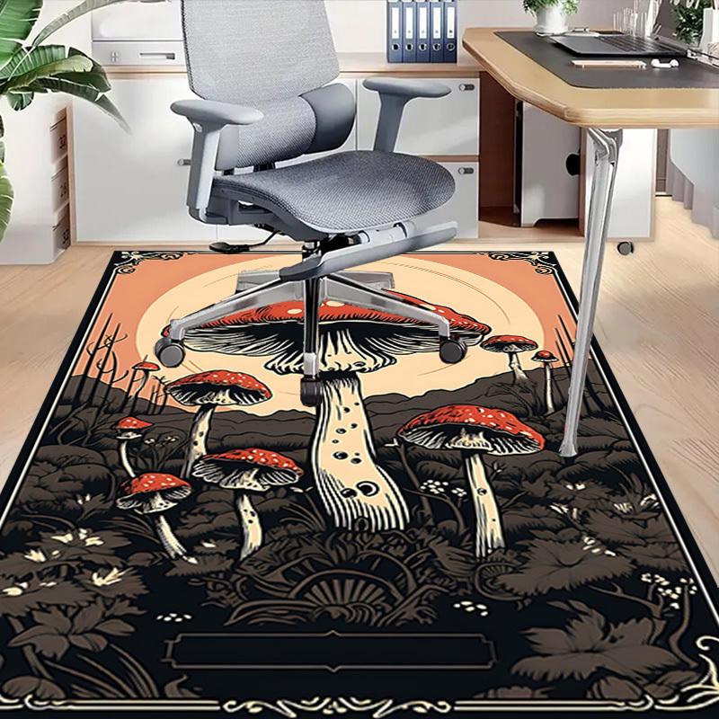 1PC Mushroom Forest Carpet Office Rug Mat Home Decor Area Carpet Festival Gift Office desk chair carpet Longlasting Material