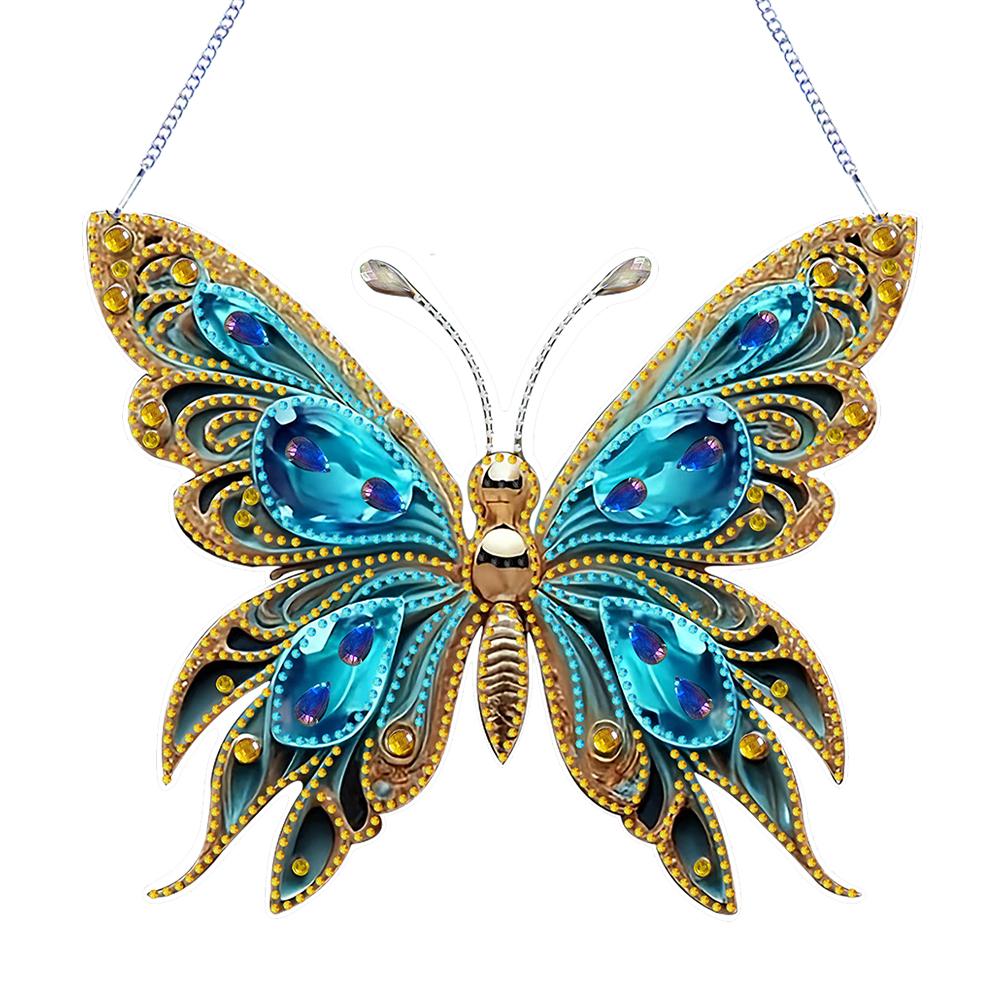 

PET Special Shaped Butterfly Tree Garland Diamond Painting Hanging Decorations Rhinestone Diamond Art Window Pendants for Adults