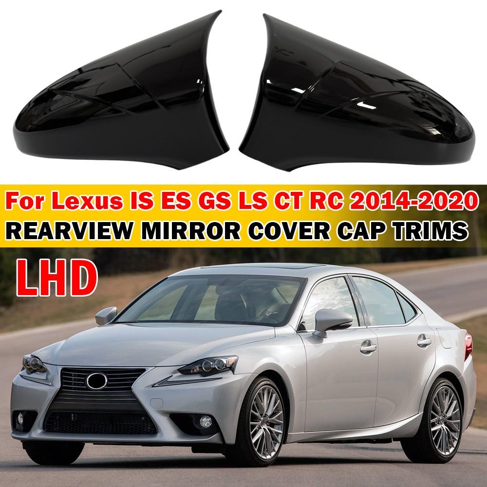 For LHD LEXUS IS ES GS LS CT RC F-Sport 2014-2020 2x Car Sticker Rearview Side Mirror Cover Wing Cap Exterior Door Case Trim