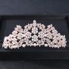 Rose Gold Color Crystal Tiaras And Crowns Rhinestone Prom Princess Diadem Wedding Bridal Hair Accessories Jewelry Crown Tiara