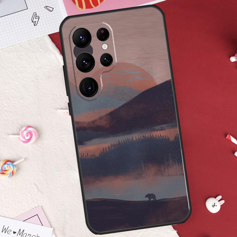Nature Forest Mountain Case For Samsung Galaxy S24 FE S20 FE S21 S22 S23 S25 S26 Ultra S10 Plus S25 FE Cover Shell