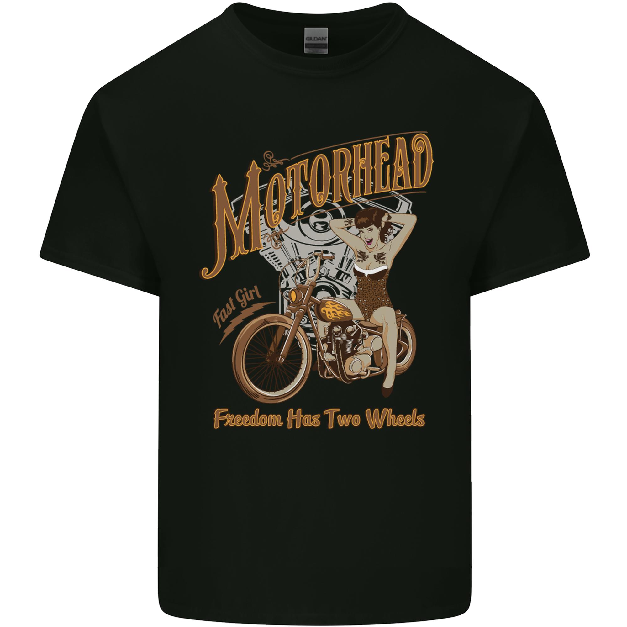 Freedom Has Two Wheels Motorcycle Biker Unisexs Light Cotton TShirt S