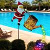 Christmas Solar Lights Outdoor Santa Claus Ground Lamp Yard Decoration Outdoor Garden Lawn Decorative Lights For Lawn Pathway