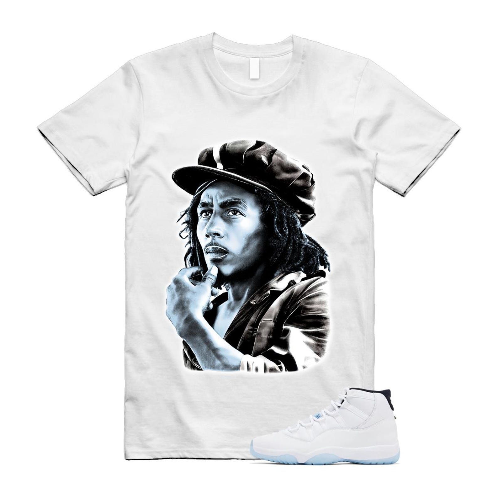 11 Legend Blue White Black 2024 T Shirt Match MARLEY L