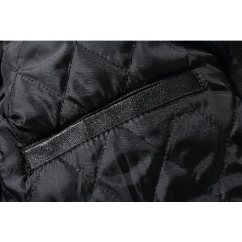 Chinese Size Removable Hooded Leather Jacket Men Genuine Cowhide Leather Coat Slim Biker Clothing Mens Coat Winter Veste Cuire Homme