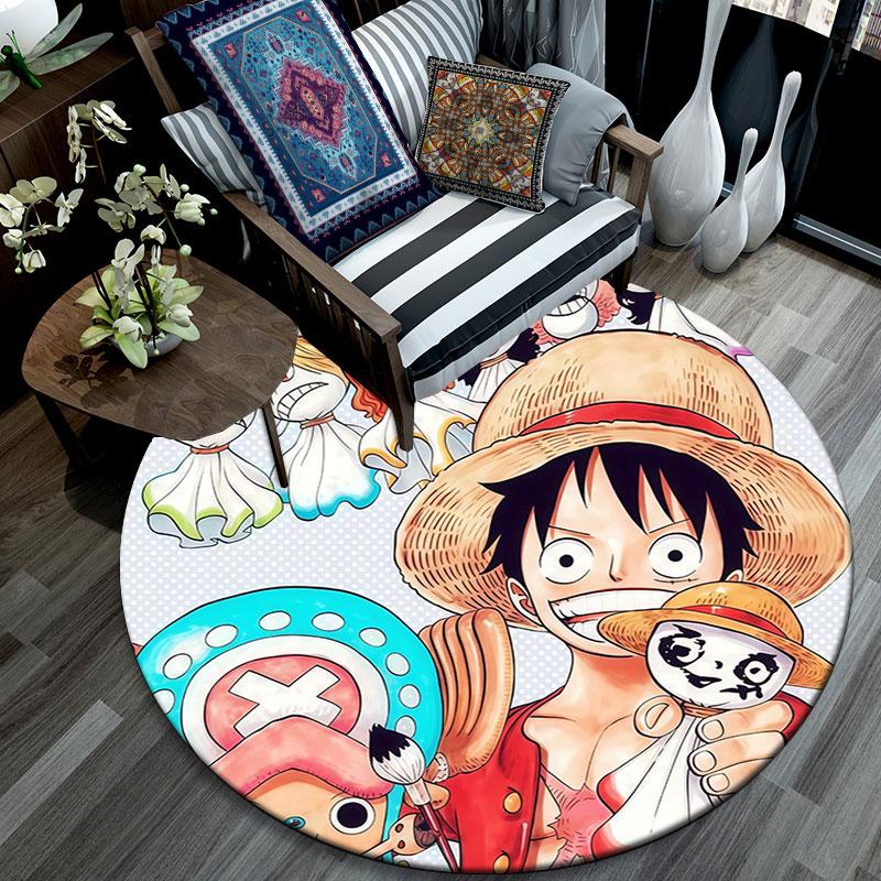 One Piece,Round Area Rug,Carpet Rug for Living Room Bedroom Sofa Playroom Decor,Non-slip Floor Mat