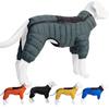 Dog Thicken Cotton-padded Coat Pet Warm Down Jacket Windproof 4 Legs Pet Outfit Winter Greyhound Husky Corgi Chihuahua Clothes