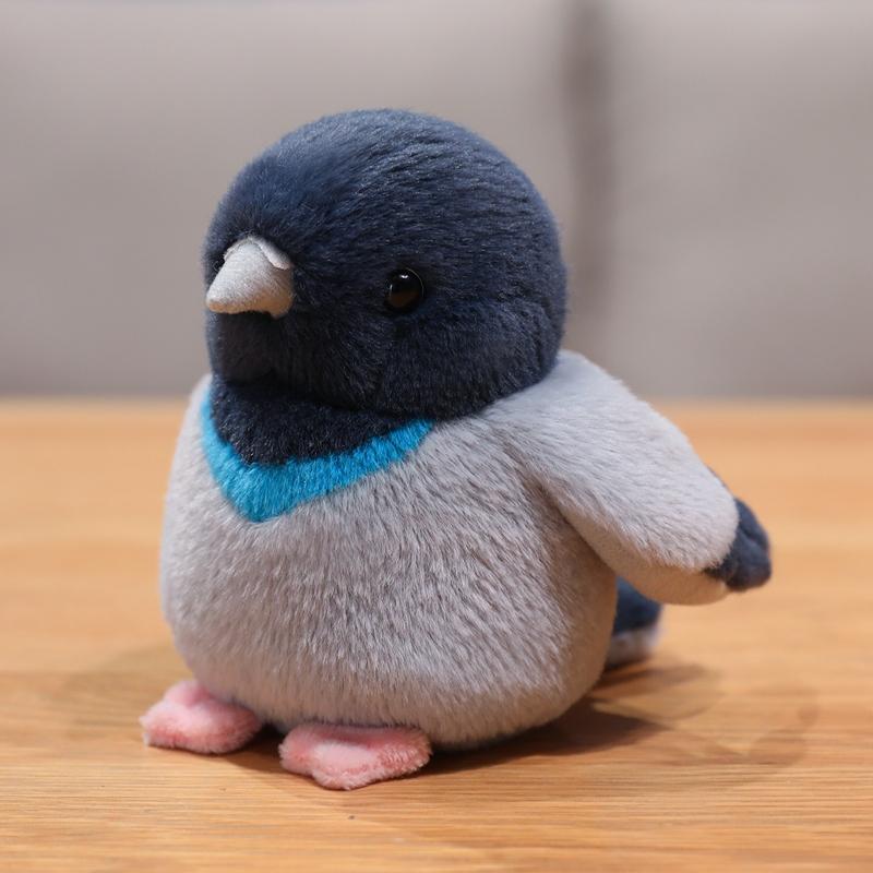 12Cm Zingende Vogel Pluche Speelgoed Gevuld Schattige Pimpelmees Zilvermees Kleurrijk Cartoon Dier Pop Verjaardagscadeau 12cm