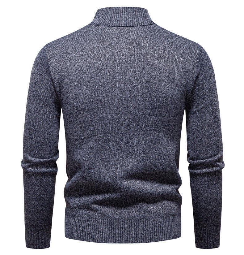 Herren 2025 Herbst/Winter Halb-Reißverschluss Freizeit Pullover Pullover mit Samtstrick