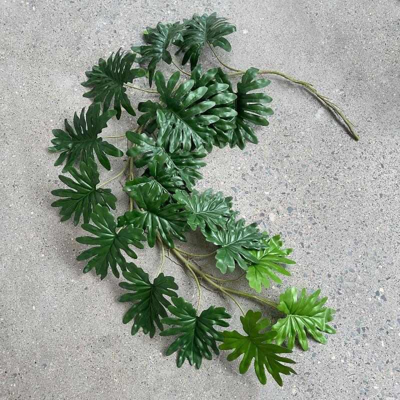 Simulation Spring Rain Leaves 1.8m Plastic Plants Vines Cafe Balcony Decoration Artificial Turtle Back Leaf Green Plant Vine
