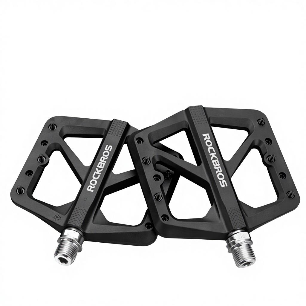 ROCKBROS Bicycle MTB Pedal Wellgo Anti-slip Widen the Tread Mountain Bike Bicycle Nylon Pedal Pedal чёрный
