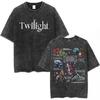 Washed Vintage Movie Twilight Vampire Wolf Romance T Shirt Edward Cullen Men Women Clothing Harajuku High Quality Cotton T-shirt