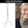 Stainless Steel Septum Forceps Nose Tongue Tattoo Body Piercing Pliers Clamp Tool