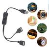 USB Extension Cable Double Port Charging Switcher Included Compatibles LED Lights Fan Blowers
