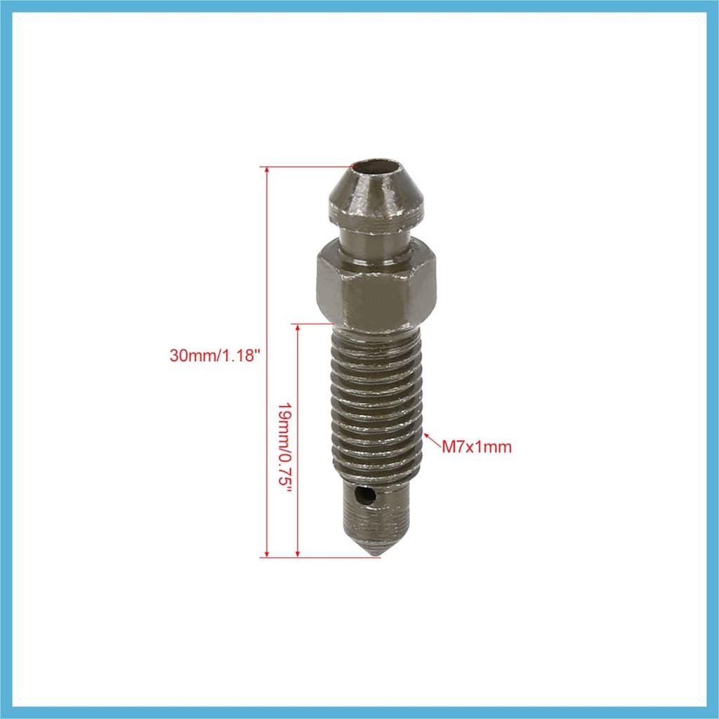 BULLSPANN Bleeder Screw Bleeder Bolts Banjo Bolts with Caps for Motorcycle Brake Master Cylinder