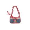 Cute cloth bag women's bag small fresh plaid shoulder handbag niche design underarm bag