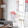 Söta Babyelefant Tyll Skira Fönstergardiner För Vardagsrum Sovrum Modernt Chiffong Voile Gardiner Tyg Draperier