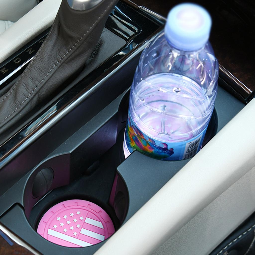 Auto Interior Car Circle Cup Holder Coasters Vehicle Anti Slip Cup Holder Insert Drink Universal Pad Mat for Home Office