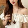 Ethnic Hand Braided Cord Necklace Featuring Openable Wood and Zinc Alloy Pendant for Cultural Fashion Stress Relief